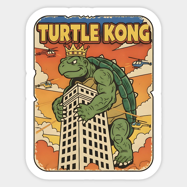 Turtle Kong Sticker by Designed By Marty